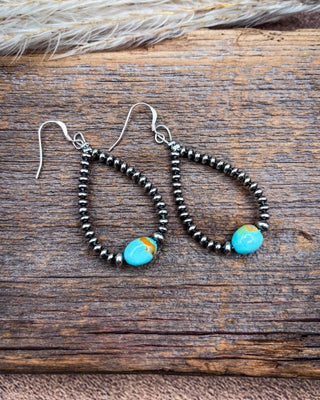 Prescott Sleeping Beauty Turquoise and Sterling Silver Teardrop Earrings – Jewelry from Bronco Western Supply Co.