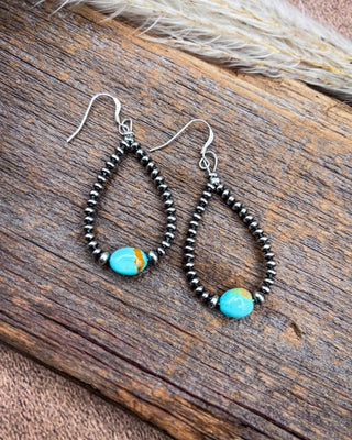 Prescott Sleeping Beauty Turquoise and Sterling Silver Teardrop Earrings – Jewelry from Bronco Western Supply Co.