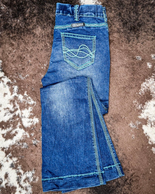 Pull - On Turquoise Hurricane Trouser by Cowgirl Tuff – Apparel from Bronco Western Supply Co.