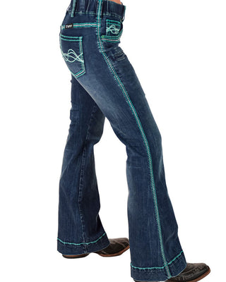 Pull - On Turquoise Hurricane Trouser by Cowgirl Tuff – Apparel from Bronco Western Supply Co.