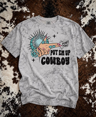 Put Em Up Cowboy Graphic Tee or Sweatshirt – Apparel from Bronco Western Supply Co.