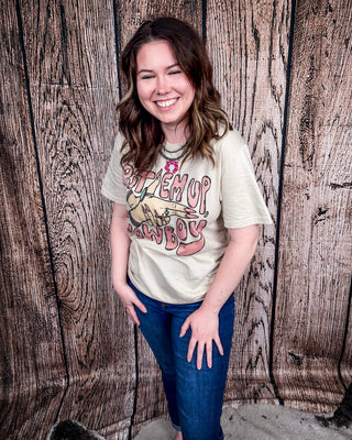 Put 'Em Up Graphic Tee - Cream – Shirts & Tops from Bronco Western Supply Co.