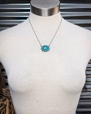 Ramblin’ Rose Necklace in Teal – Jewelry from Bronco Western Supply Co.