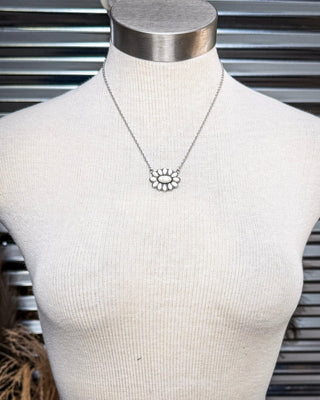 Ramblin’ Rose Necklace in White – Jewelry from Bronco Western Supply Co.