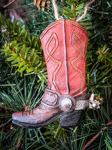 Red Boot Ornament - Gift Items - Gift Corral - Bronco Western Supply Co.