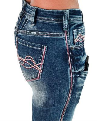 Red Twister Bootcut Jeans in Medium Wash by Cowgirl Tuff – Apparel from Bronco Western Supply Co.