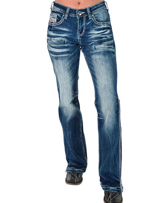 Blue jeans on a white background