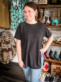 Reese Waffle Short Sleeve Top - Black - Apparel - Bronco Western Supply Co. - Bronco Western Supply Co.