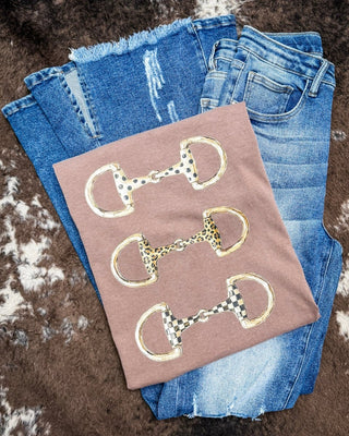 Remy Horse Bit Graphic Tee in Espresso – Apparel from Bronco Western Supply Co.