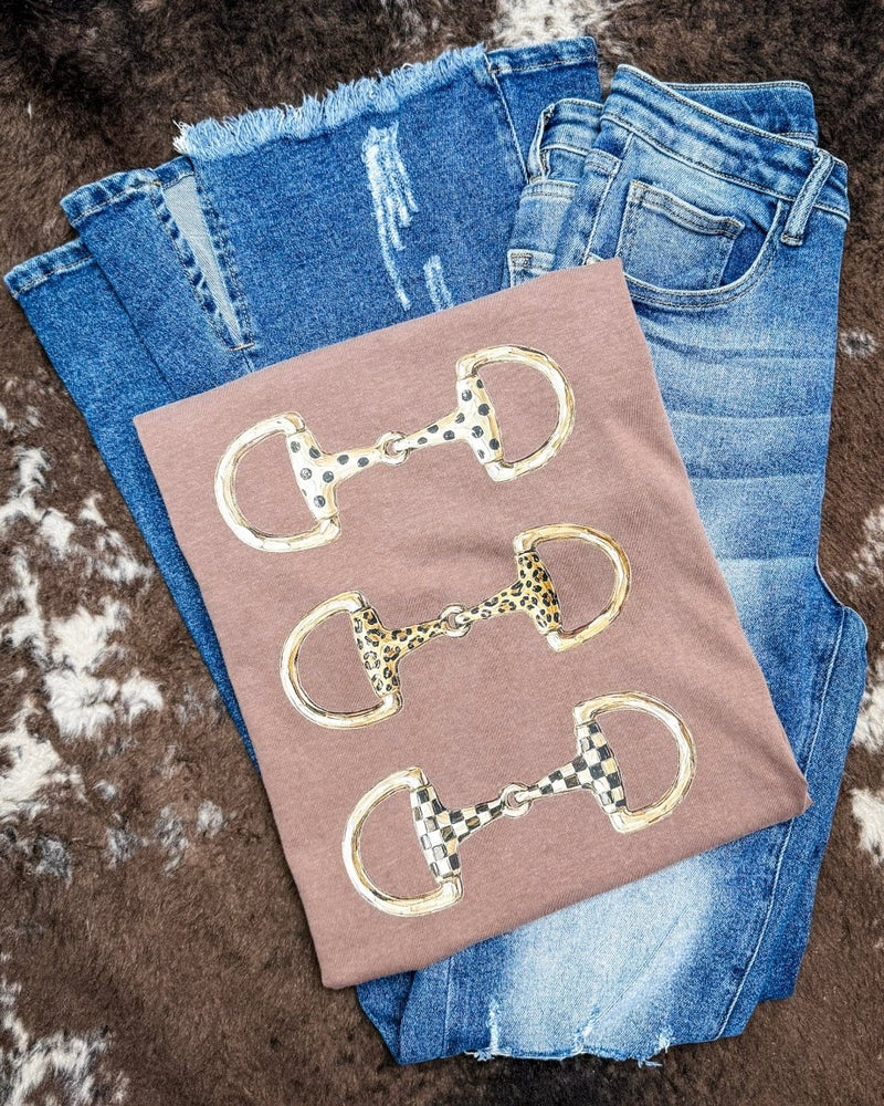 Remy Horse Bit Graphic Tee in Espresso – Apparel from Bronco Western Supply Co.