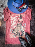 Retro Long Live Cowgirls Tee - Wine - Apparel - Bronco Western Supply Co. - Bronco Western Supply Co.