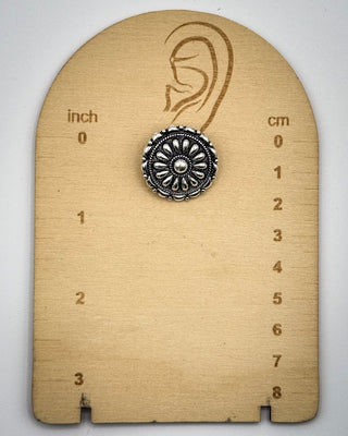 Ridgeview Floral Concho Stud Earrings – Jewelry from Bronco Western Supply Co.