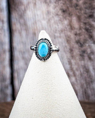 Riley Adjustable Genuine Turquoise Ring – Jewelry from Bronco Western Supply Co.