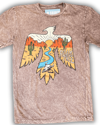 Roam Free Graphic Tee - Mocha – Apparel from Bronco Western Supply Co.