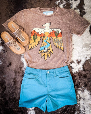 Roam Free Graphic Tee - Mocha - Apparel - Bronco Western Supply Co. - Bronco Western Supply Co.