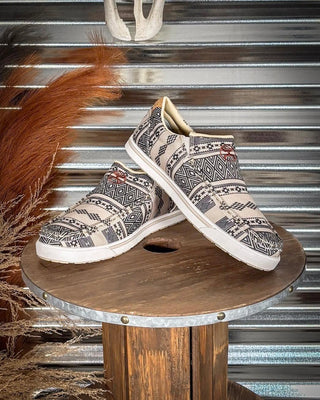 Ronda Twisted X Hooey Slip - On Loper - Taupe & Black – Women's Shoes from Bronco Western Supply Co.