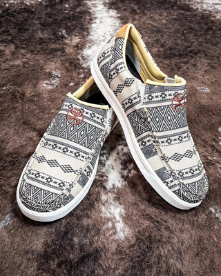 Ronda Twisted X Hooey Slip - On Loper - Taupe & Black – Women's Shoes from Bronco Western Supply Co.