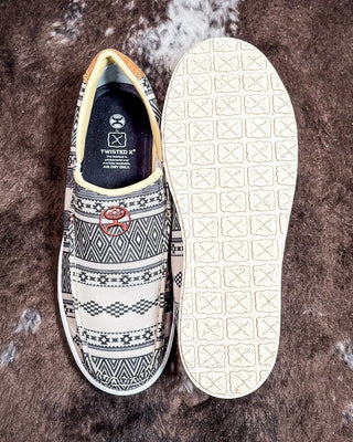 Ronda Twisted X Hooey Slip - On Loper - Taupe & Black – Women's Shoes from Bronco Western Supply Co.