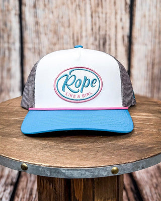 Rope Like a Girl - Turquoise and Pink Hooey Hat – Accessories from Bronco Western Supply Co.