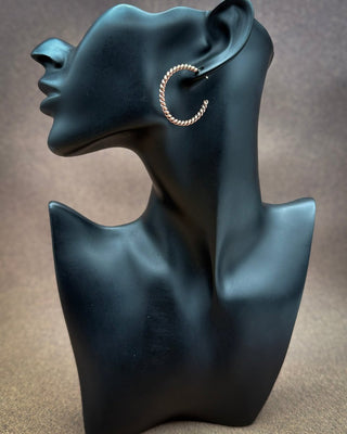 Rope Twist Copper Hoop Earrings – Jewelry from Bronco Western Supply Co.