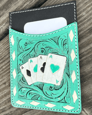 Rory Gambler Card Holder in Turquoise by Countryside Co. – Purses & Wallets from Bronco Western Supply Co.