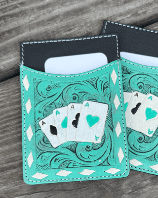 Rory Gambler Card Holder in Turquoise by Countryside Co. – Purses & Wallets from Bronco Western Supply Co.