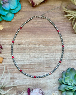 Rosalie Pink Sea Sediment Bead Necklace – Jewelry from Bronco Western Supply Co.