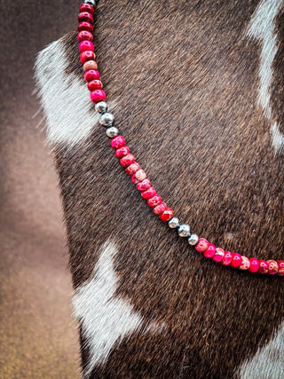 Rosette Variscite and Sterling Silver Pearl Necklace – Jewelry from Bronco Western Supply Co.