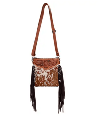 Roux Hair on Hide Fringe Crossbody Bag – Purses & Wallets from Bronco Western Supply Co.