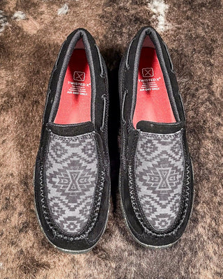 Roxy Twisted X Slip - On Driving Moc - Black & Grey – Women's Shoes from Bronco Western Supply Co.
