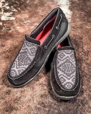 Roxy Twisted X Slip - On Driving Moc - Black & Grey – Women's Shoes from Bronco Western Supply Co.