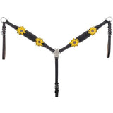 Royal King 3D Sunflower Breast Collar - Breast Collars - Tough 1 - Bronco Western Supply Co.