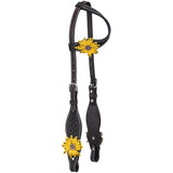 Royal King 3D Sunflower Single Ear Headstall - Headstalls & Accessories - Tough 1 - Bronco Western Supply Co.