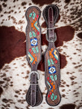 Royal King Aztec and Flower Spur Straps - Spurs - Tough 1 - Bronco Western Supply Co.