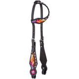 Royal King Feather & Flower Single Ear Headstall - Headstalls & Accessories - Tough 1 - Bronco Western Supply Co.