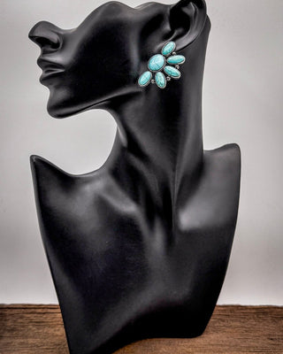 Sable Bloom Floral Stud Earrings – Jewelry from Bronco Western Supply Co.