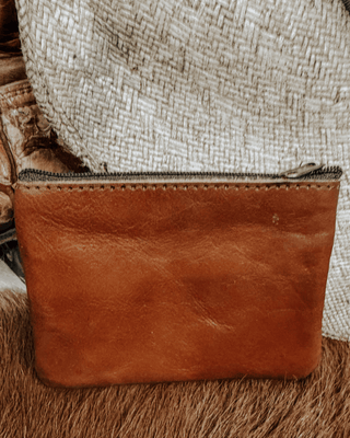 Sadie Embossed Leather Zipper Coin Pouch in Brown by Countryside Co. – Purses & Wallets from Bronco Western Supply Co.