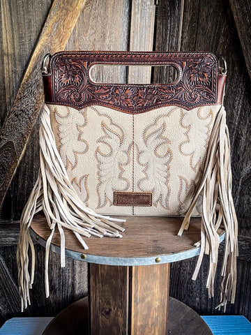 Sadie Wrangler Boot Stitch Crossbody - Tan - Purses & Wallets - Wrangler - Bronco Western Supply Co.