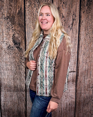 Sage Canyon Aztec Quilted Puffer Vest – Apparel from Bronco Western Supply Co.