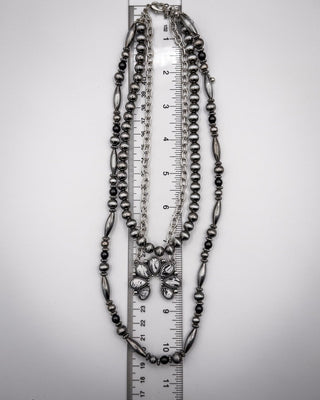 Sagebrook Layered Squash Blossom Necklace in White – Jewelry from Bronco Western Supply Co.
