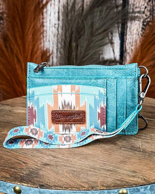Savannah Aztec Card Holder in Turquoise by Wrangler – Purses & Wallets from Bronco Western Supply Co.