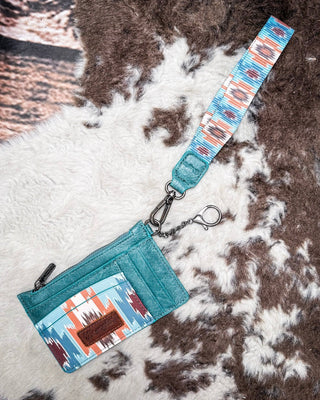 Savannah Aztec Card Holder in Turquoise by Wrangler – Purses & Wallets from Bronco Western Supply Co.