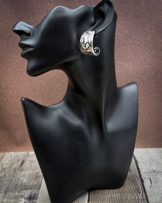 Scroll & Sway Engraved Hoop Earrings – Jewelry from Bronco Western Supply Co.