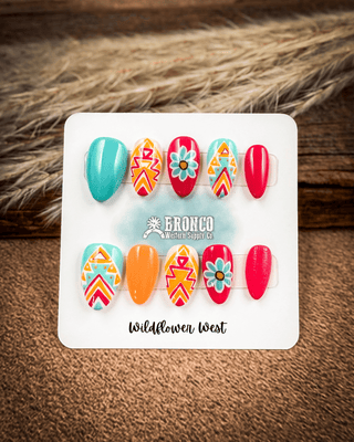 Short Almond Western Press-On Nails – Press-on Nails from Bronco Western Supply Co.