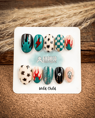 Short Oval Western Press-On Nails – Press-on Nails from Bronco Western Supply Co.