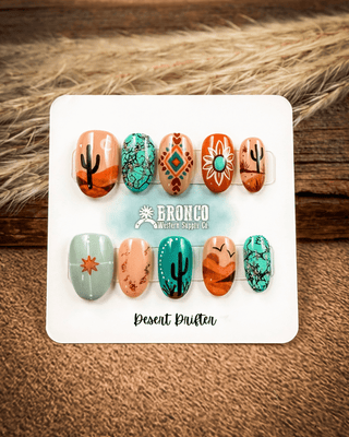 Short Oval Western Press-On Nails – Press-on Nails from Bronco Western Supply Co.