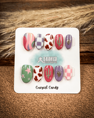 Short Oval Western Press-On Nails – Press-on Nails from Bronco Western Supply Co.