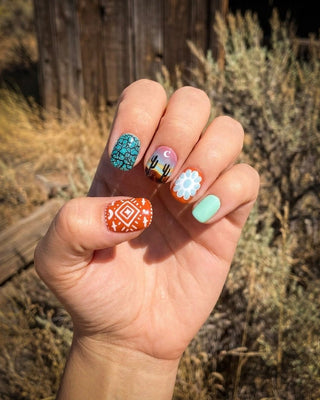 Short Squoval Western Press-On Nails – Press-on Nails from Bronco Western Supply Co.