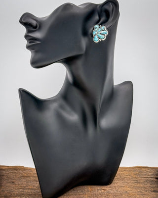 Sierra Fan Fashion Necklace Set in Aqua – Jewelry from Bronco Western Supply Co.