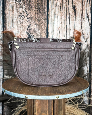Sierra Mesa Hide Saddle Crossbody in Coffee by Trinity Ranch – Purses & Wallets from Bronco Western Supply Co.